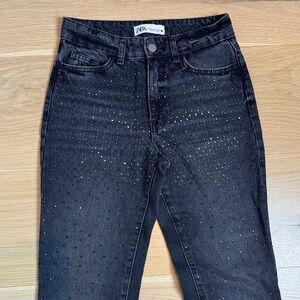 Zara Midnight Black Straight Leg Jeans
